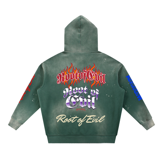 Root of Evil© HOODEEZ "BRANDED" -Retro Green