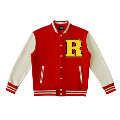 Root of Evil© JACKETZ "UNIVERSITY VARSITY" -Red/White
