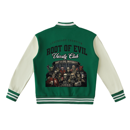 Root of Evil© JACKETZ "UNIVERSITY VARISTY" -Green/White