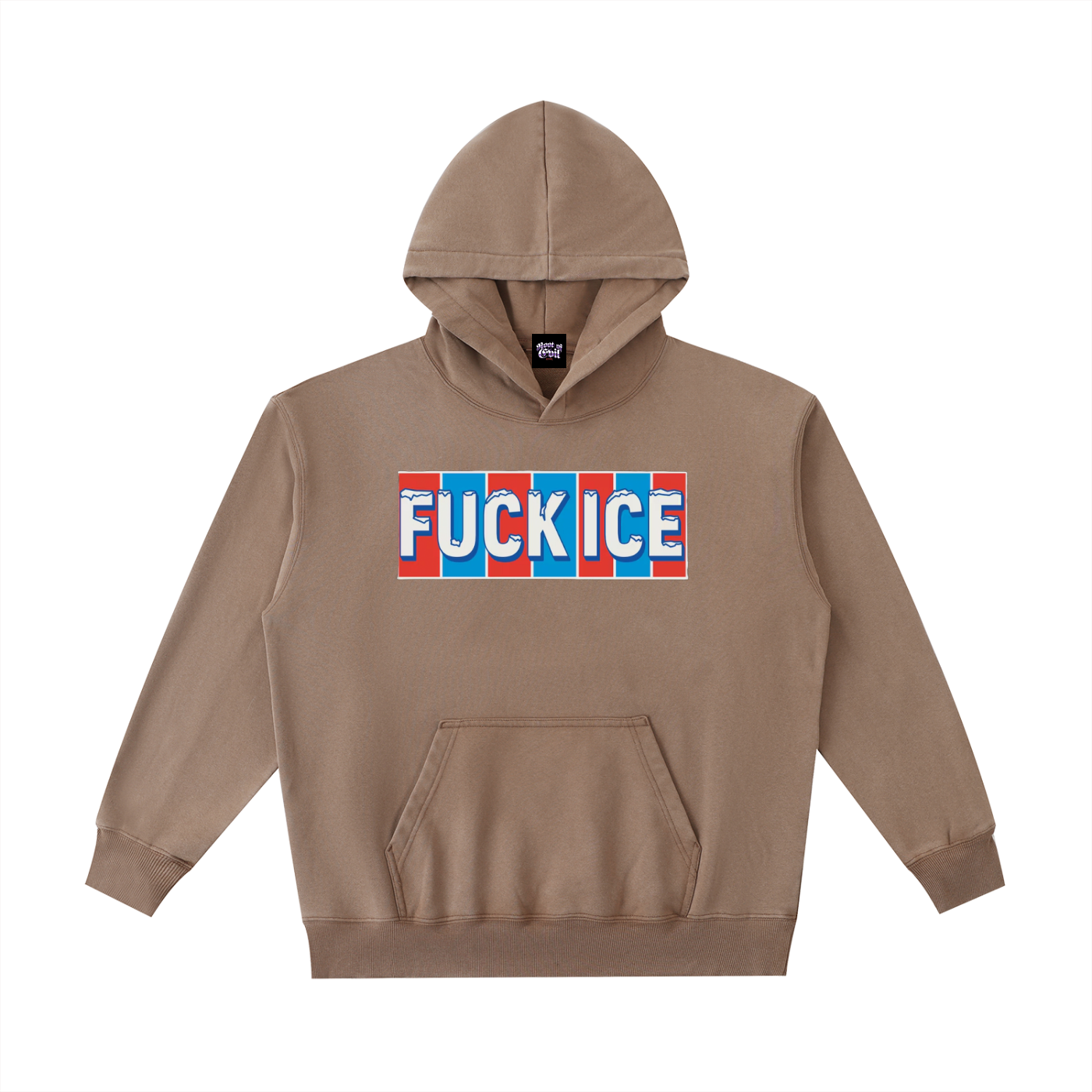 Root of Evil© HOODEEZ "FUCK ICE V2" -Coffee