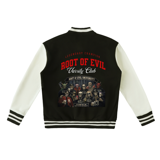 Root of Evil© JACKETZ "UNIVERSITY VARSITY" -Black/White