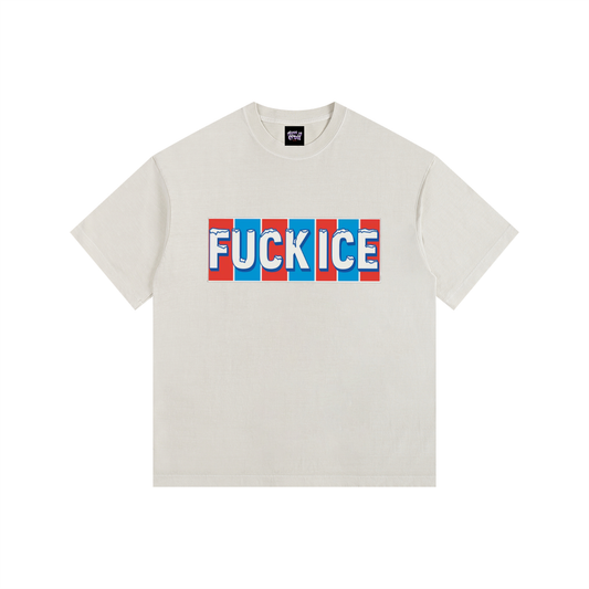 Root of Evil© TEEZ "FUCK ICE V2" -Light Apricot