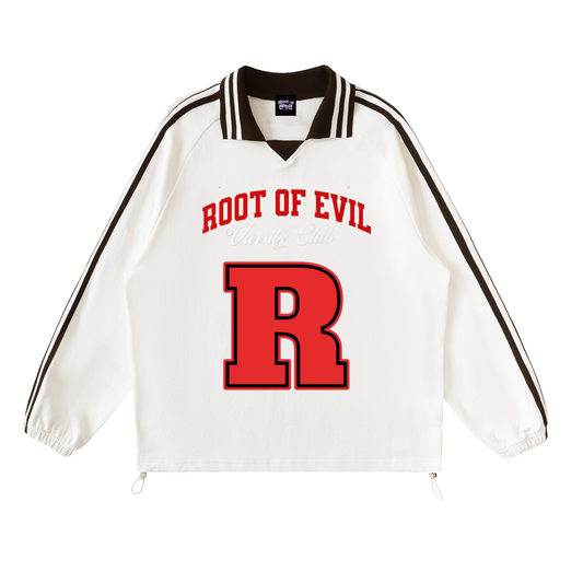 Root of Evil© SWEATSHIRTZ "UNIVERSITY VARSITY CLUB" -White/Red