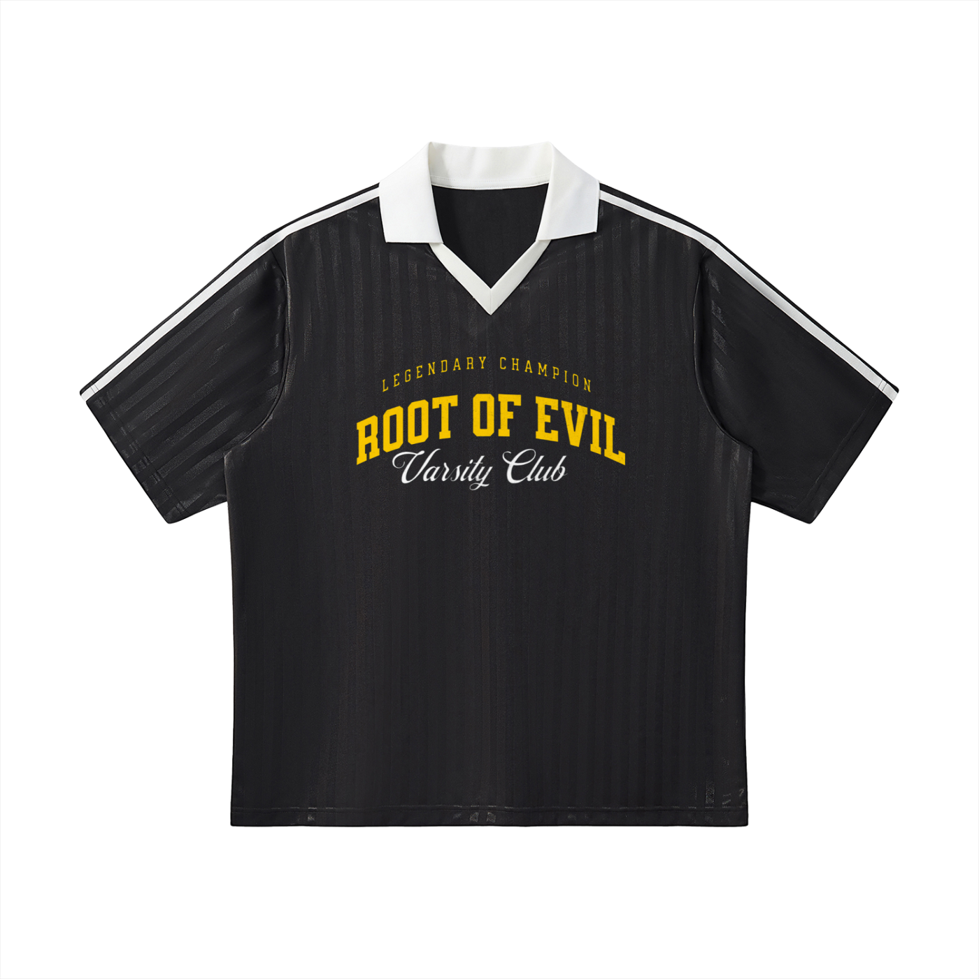 Root of Evil© JERZEE "UNIVERSITY VARSITY SOCCER" -Black/White