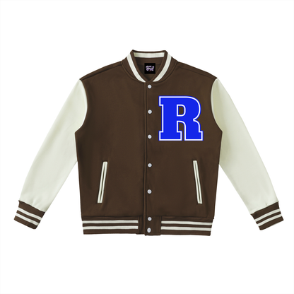 Root of Evil© JACKETZ "UNIVERSITY VARISTY" -Coffee/White