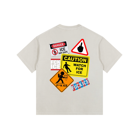 Root of Evil© TEEZ "FUCK ICE V3" -Light Apricot