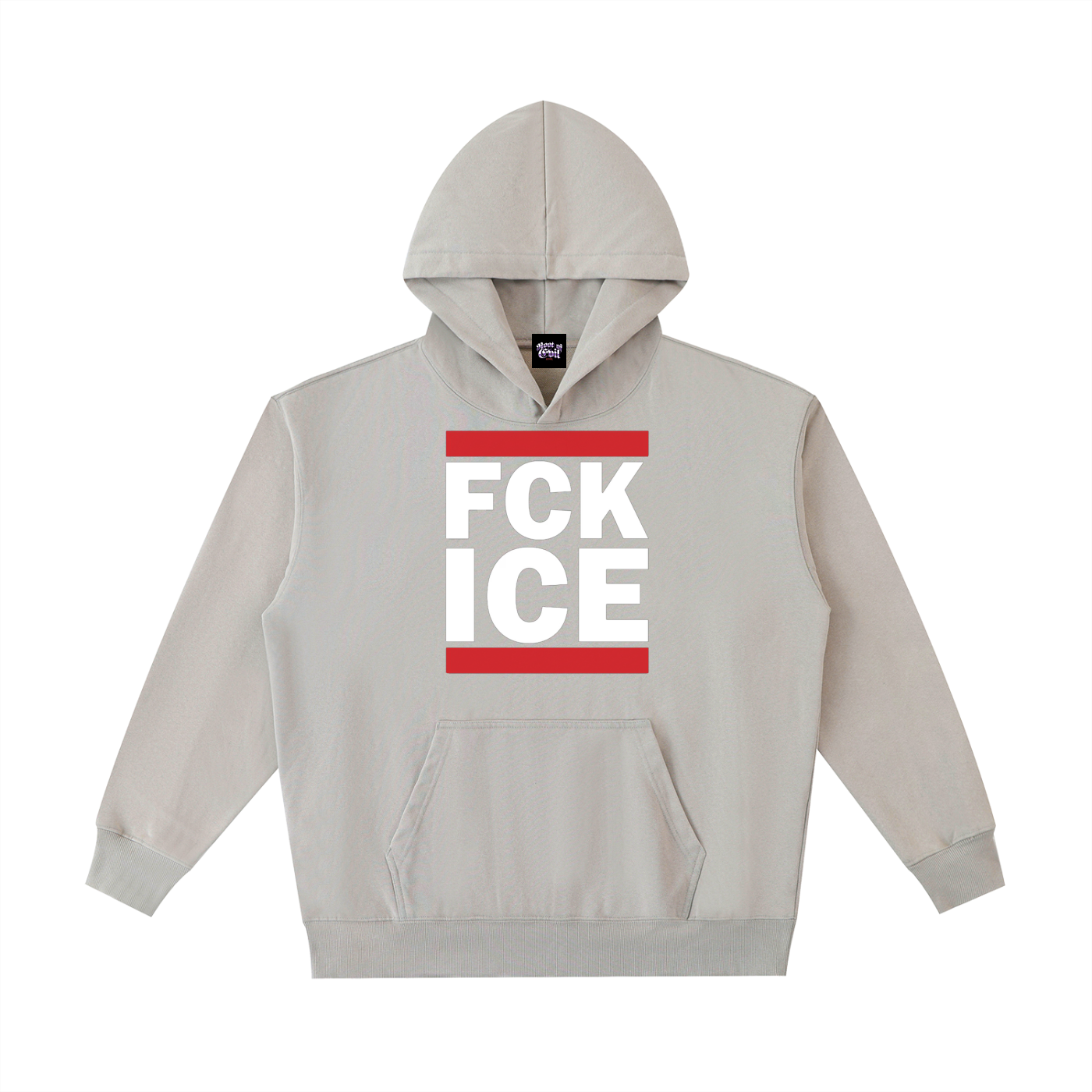 Root of Evil© HOODEEZ "FUCK ICE V1" -Light Gray