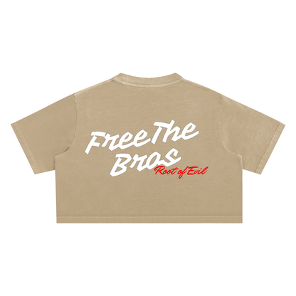 ROOT OF EVIL x FTB "FreeTheBros" CROP TOP